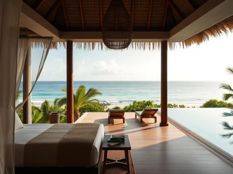 Resort Club Med au coucher du soleil